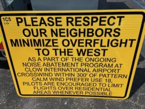 Sign stating 