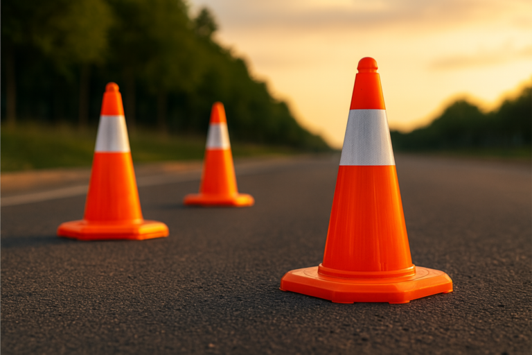 Photo of Traffic Cones on a road